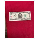 1976 Bicentennial First Day Cover $2 Bill