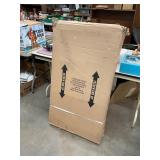 New in Box Dove Gray Metal Cabinet