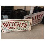 Butcher Shop and Dairy Farmhouse Signs