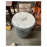 Galvanized Trashcan and Extension Cord Lot