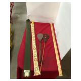 Vintage Yard Sticks & Antique Leather Fly Swatter