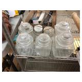 8 Vintage Glass Jars