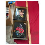 Framed Flower Wall Hangings
