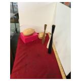 3 MCM Candle Holders & Vintage Nut Dishes