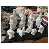 13 Piece White Nativity Set