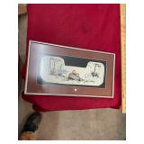 Framed Vintage Cartoon Wall Hanging