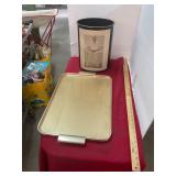 Vintage Tray & Trashcan