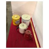 Enamel Pots & Vintage Storage Containers