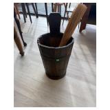 Antique French Gathering Bucket