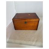 Antique Oak Dovetail Box