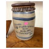 Antique Cobalt JW Patterson PA Crock