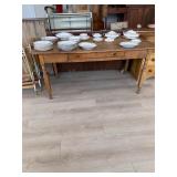 Antique Primitive Farm Table with Drawer