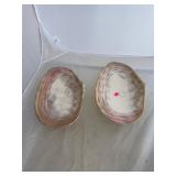 2 Vintage Oyster Shell Serving Plates