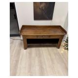 Antique Primitive Table with Drawer