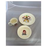 3 Piece Vintage Howdy Doody Childrens Set