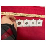 1865, 66, 67, 68 3 Cent Nickels Set