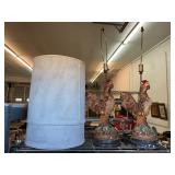 2 Vintage Rooster Lamps