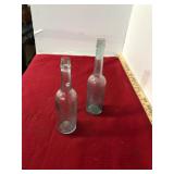 2 Antique Florida Water Glass Bottles