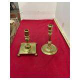 2 Brass Virginia Metalcrafters Candle Holders