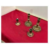 4 Brass BaldwinCandle Holders