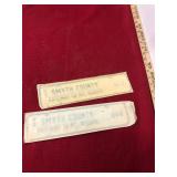 2 Vintage Smyth County License Plate Toppers