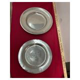 2 Pewter Plates