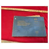 Rare Vintage Audi Spare Parts Log