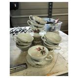 Vintage Floral Cup and Saucers