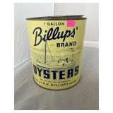 Billups Mathews Va Gallon Oyster Can