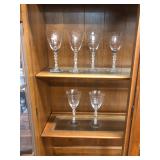 Set of 6 Etched Crystal Stems