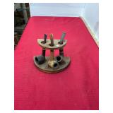 3 Vintage Pipes and Stand