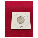 1910 5 V Nickel Coin