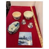 Delft Holland Blue & White Glass Lot
