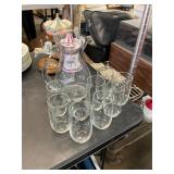 Vintage Etched Juice Set