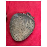 2 Cast Iron Leaf Trinket Dishes