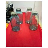 4 Blue Ball Jars