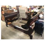 Antiqued Norwegian Sleigh Bed Frame