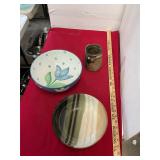 Decorative Bowl and Pottery Lot