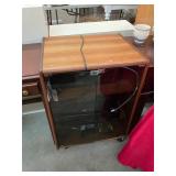 Vintage Stereo Cabinet with Contents