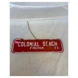 Vintage Colonial Beach Fireman Plate