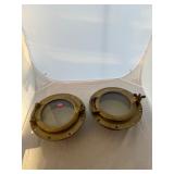 Two Perko Antique Brass Portholes