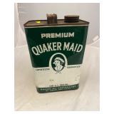 Vintage Quaker Maid Oil Gallon Can