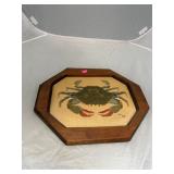 1982 Crab Needlepoint Display
