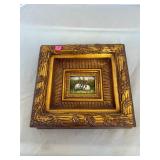 Vintage Miniature Oil Rabbit Painting