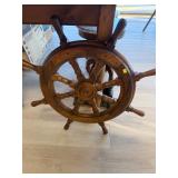 Vintage Wooden Nautical Ships Wheel
