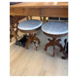Two Marble Top Side Tables
