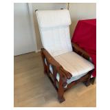 Antique Oak Lions Head Morris Reclining Chair
