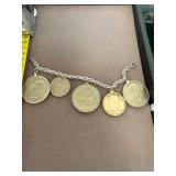 Sterling Bracelet with Coins