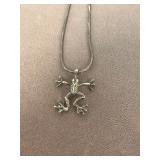 Sterling Frog Necklace