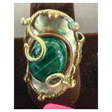 Silver and Copper Art Ring